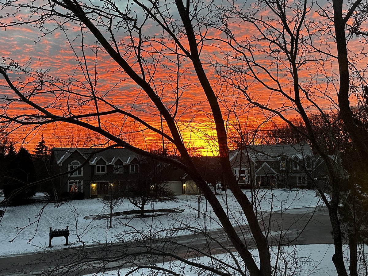 Incredible sunrise today in SE Wisconsin.  #nofiltersunrise