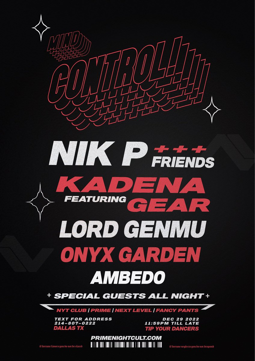 DTX — Bringing out several homies for yet another NIK P &amp; Friends set for LAN afters on 12/29, alongside an all-star lineup. You guys don’t want to miss this 🗡️