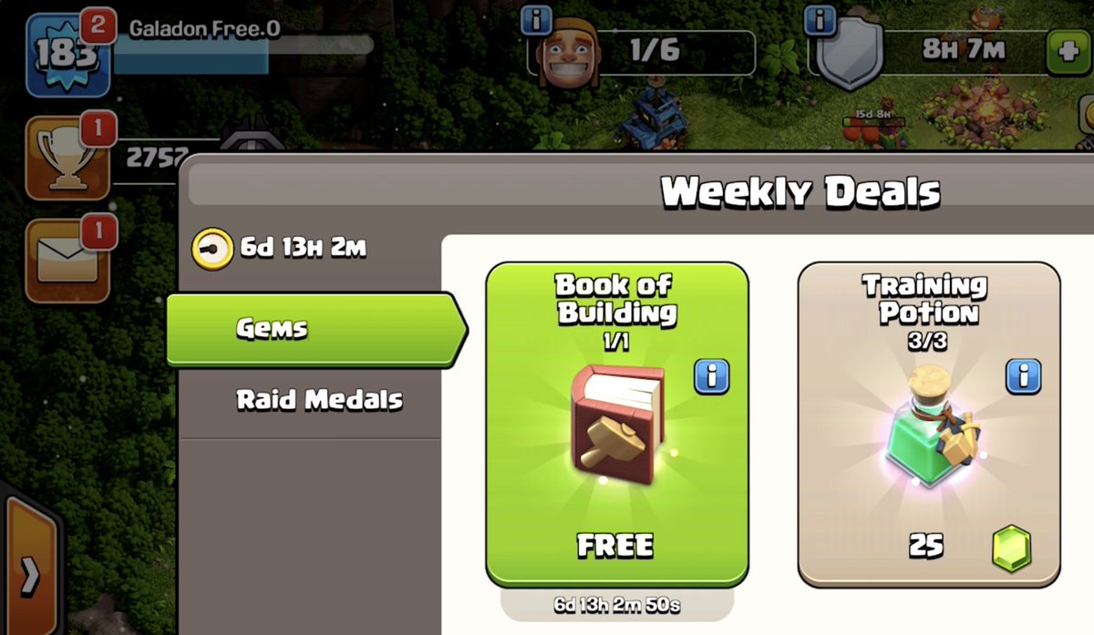 GaladonGaming's tweet image. There&apos; a FREE Book of Building at the Trader today!
If you use Creator Code: Galadon when getting it- it does nothing- but still appreciated! 😉
 #ClashOfClans #UseCodeGaladon