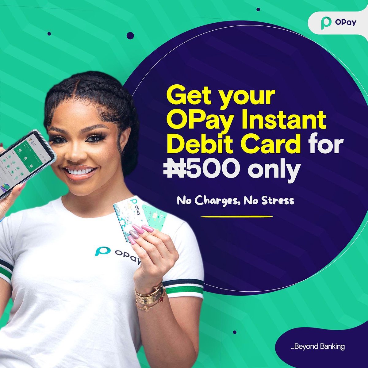 nengiofficial's tweet photo. Have you gotten your OPay Instant Card yet? With my card I enjoy free card maintenance, 10 free ATM withdrawals and I can pay for my online shopping without extra charges. 

Get yours at @OPay_NG agents for N500 only https://t.co/QzFiA4Bqbk