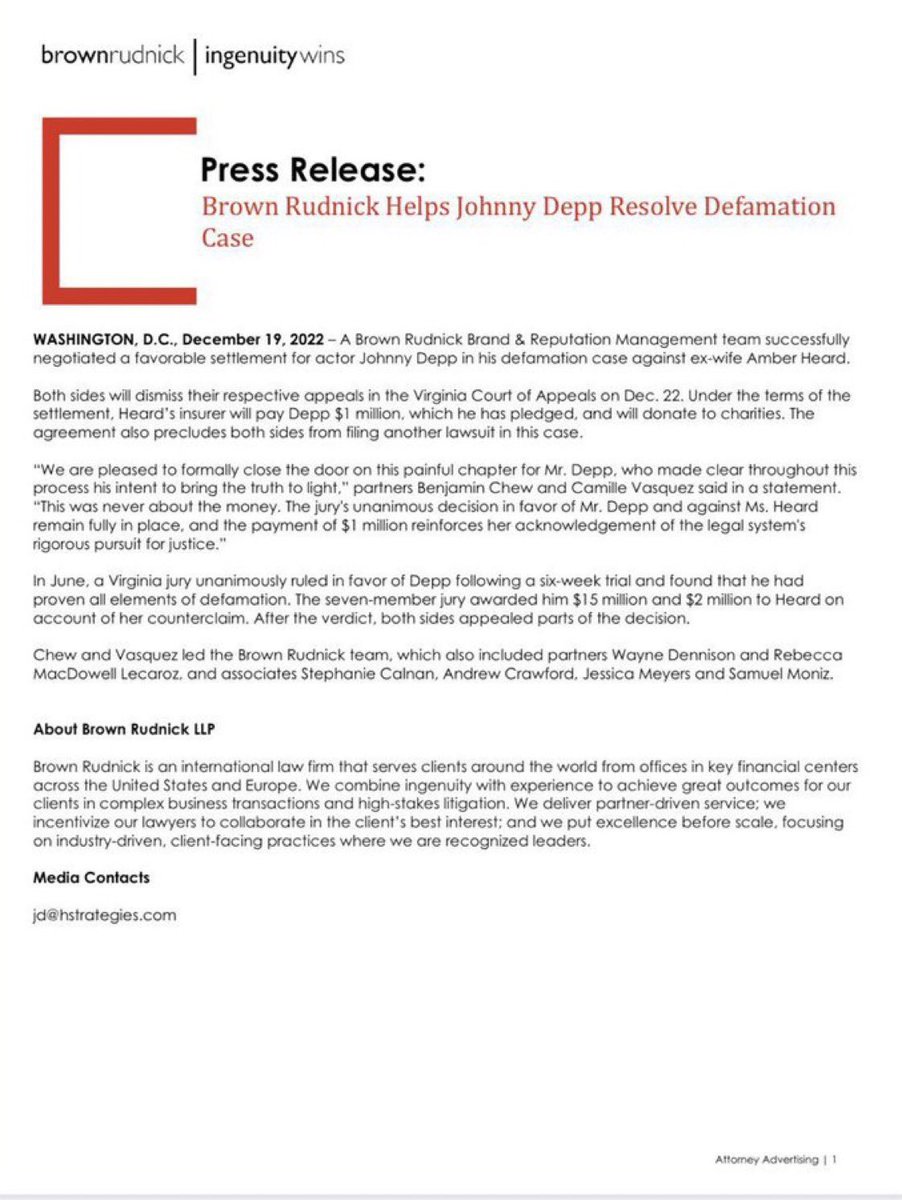 RAQ on Twitter "Johnny Depp cannot sue Amber Heard for defamation ever