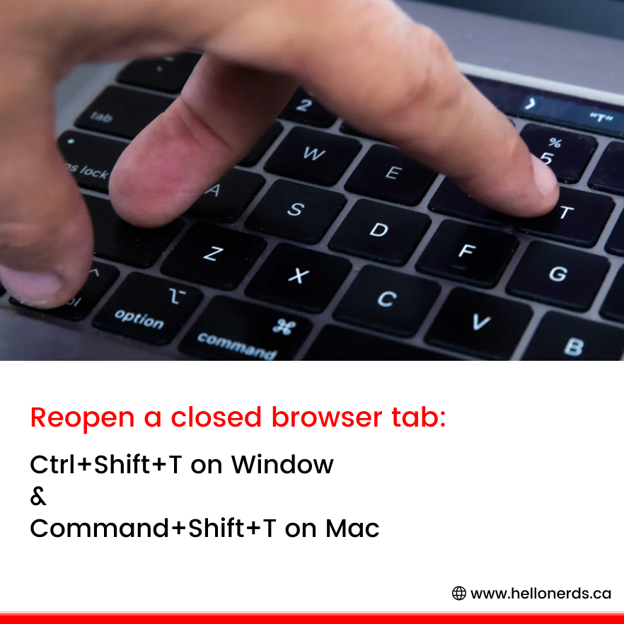 There is no more need to worry about reopening all tabs that were accidentally closed; follow our tech Tuesday tips to learn how to do it. 

#TechTips #Timesavingtips #TuesdayTechTips 💻