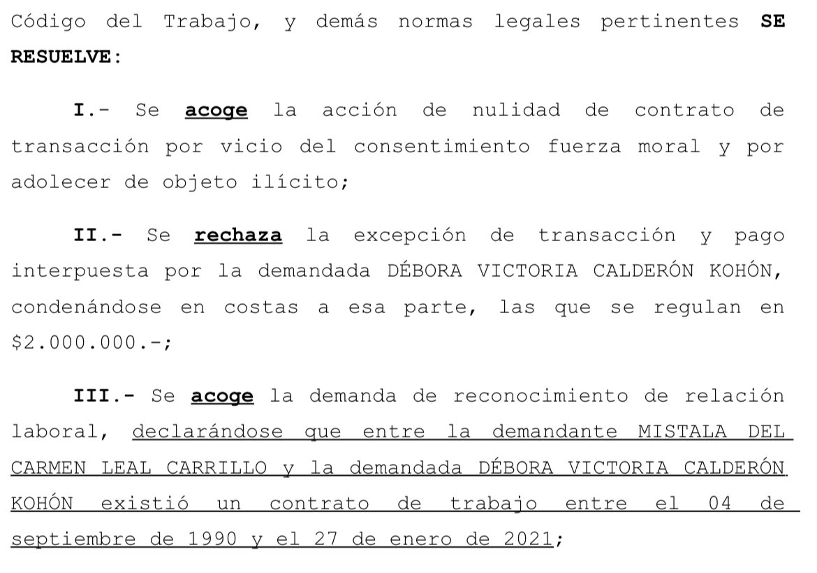 joseluisugarte's tweet photo. Después de treinta años como “ama de llaves” corresponde declarar la existencia de la relación laboral, negada por la empleadora. El más genuino y básico sentido de eso que llamamos Derecho del Trabajo en un fallo. (O-1224-2021 del 2 JL Trabajo de Santiago); https://t.co/tFXgPPi48I