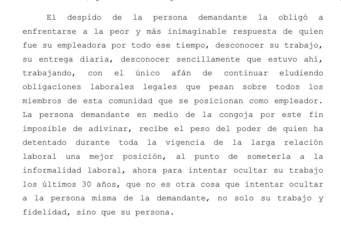 joseluisugarte's tweet photo. Después de treinta años como “ama de llaves” corresponde declarar la existencia de la relación laboral, negada por la empleadora. El más genuino y básico sentido de eso que llamamos Derecho del Trabajo en un fallo. (O-1224-2021 del 2 JL Trabajo de Santiago); https://t.co/tFXgPPi48I