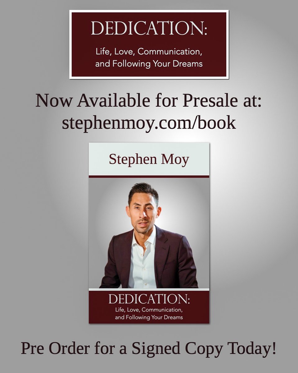 SteveMoy1's tweet photo. I'm excited to announce that my book is now available for pre-sale on my site! I appreciate your support this year, and hope that this book enhances your life just as you've done for me ❤️ 📖

https://t.co/IxLULmcAt3

#mafsboston #marriedatfirstsight #mafs https://t.co/VPFNHbG6US