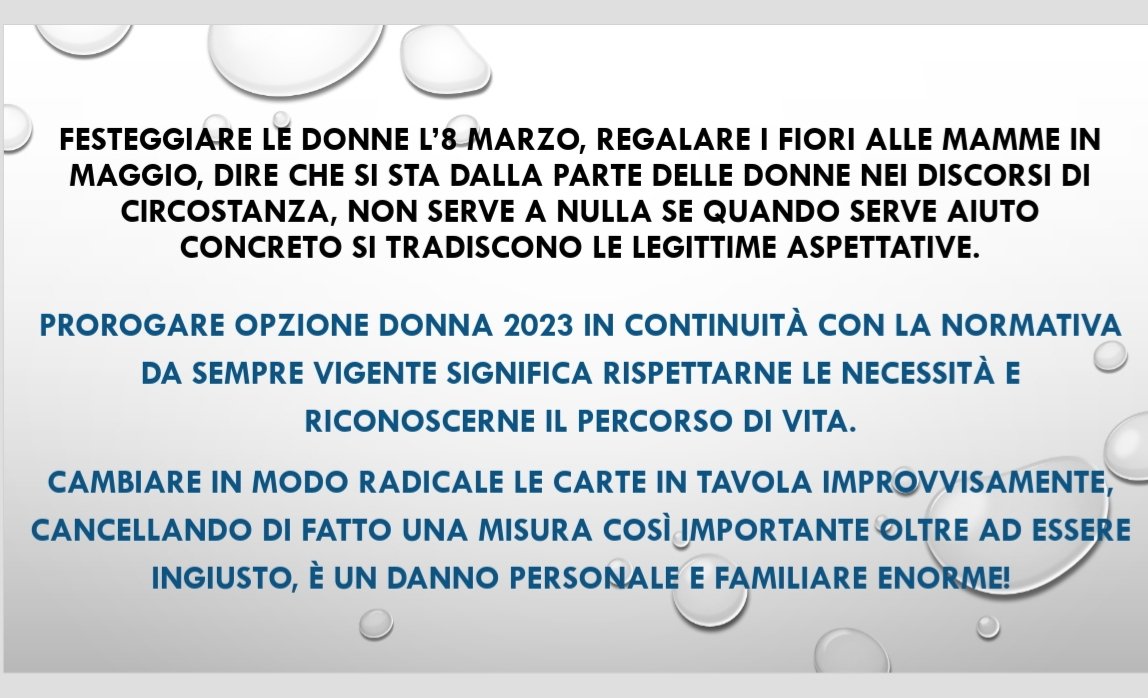 guadagn3's tweet photo. Continuare a dire che OPZ DONNA è stata prorogata è una bugia.Oggi è stata ABROGATA,SOSTITUITA CON UN'ALTRA NORMA CHE SERVE A POCHE.@GiorgiaMeloni @CalderoneMarina #giancarlogiorgietti @ClaudioDurigon @w_rizzetto @matteosalvinimi @berlusconi @Maurizio_Lupi #opzionedonnenonsitocca https://t.co/fKGZfzv3sP