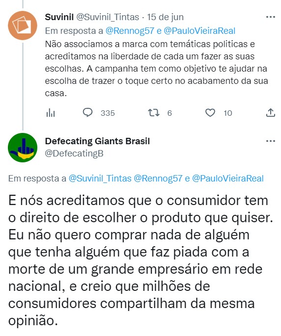 DefecatingB's tweet photo. Parece que a @Suvinil_Tintas notou um cheiro forte no ar, e não é de nenhuma de suas tintas... https://t.co/ASOoAWzkDx