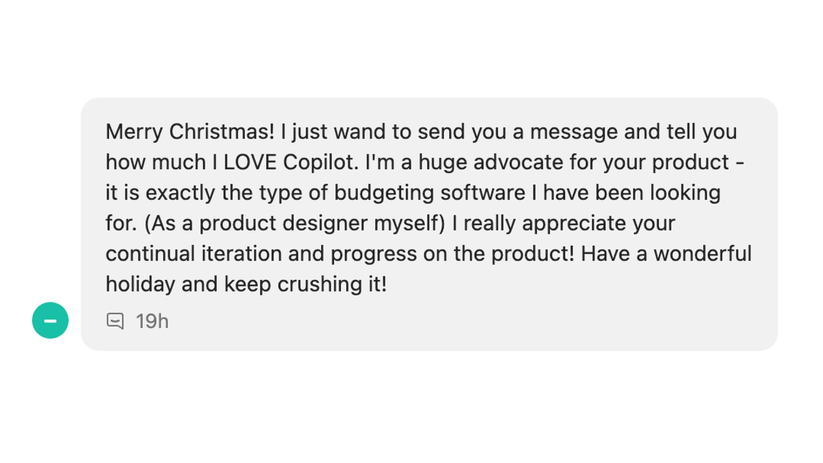 copilotmoney's tweet photo. Thank you for all the love and support you sent our way this year.

Every tweet, mention, review, and shout-out helped us spread the word and allowed us to keep building. https://t.co/IDsVabjGJC