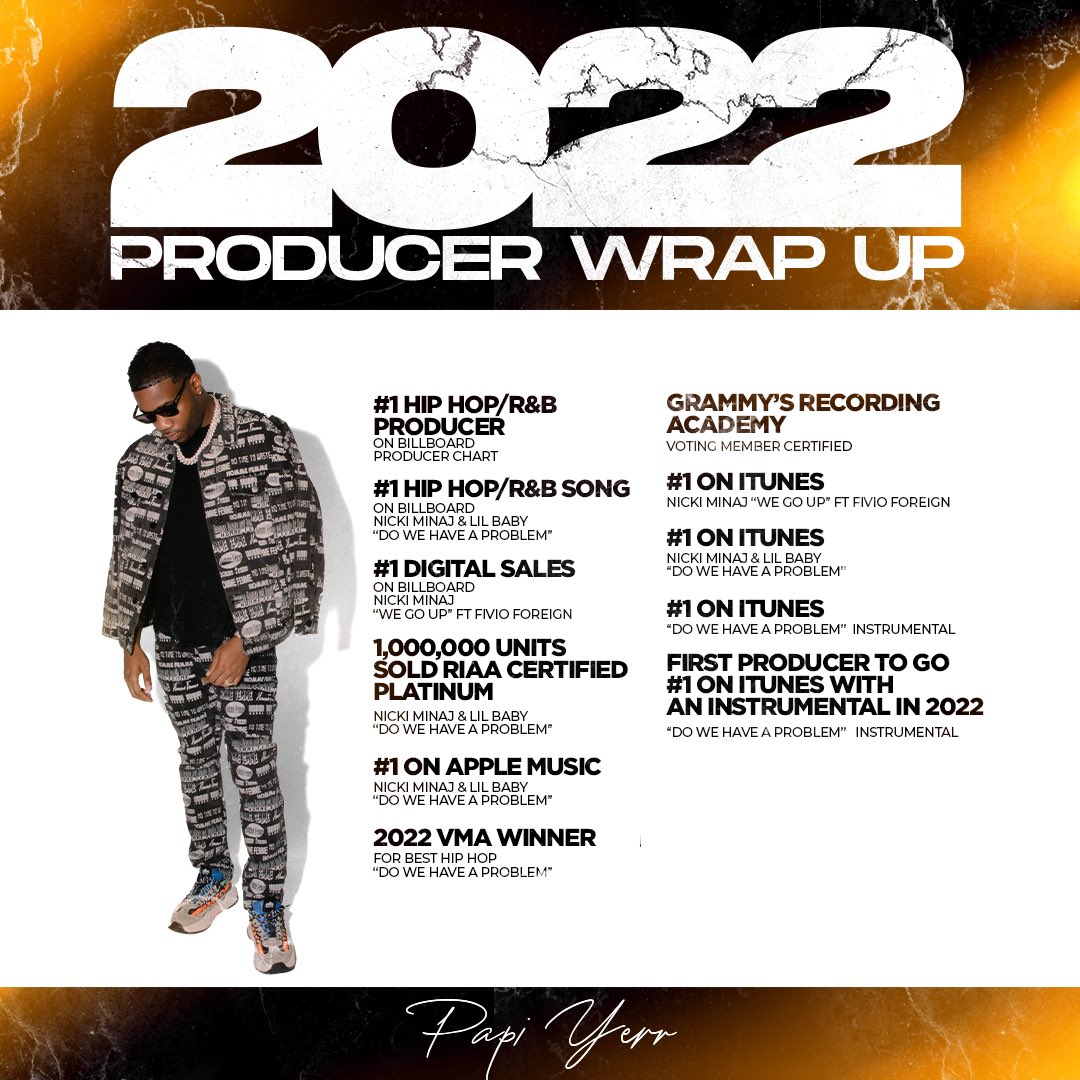 papiyerr's tweet photo. Thank you Jesus for my talent ❤️🙏�� S/o to @nickiminaj for bringing me in to be apart of her comeback. What we did is undeniable. I’m so grateful. This has been one of the best years of my professional career. Y’all ready for what we about to do in 23’ ?? 💿🔥💿❤️‍🔥 https://t.co/02hlA5CsqK