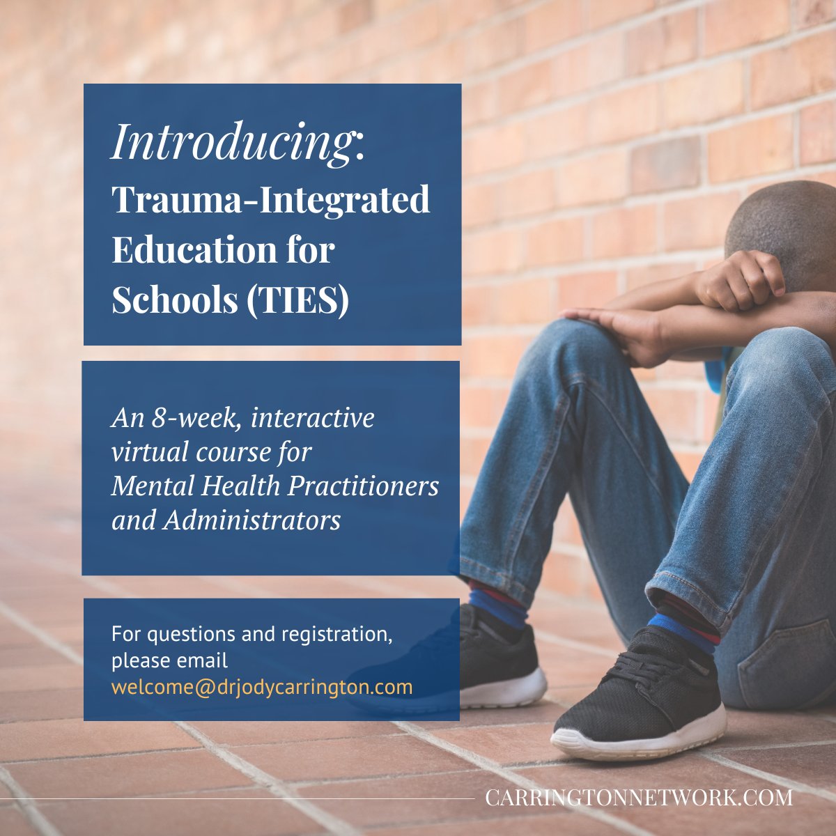 This course is proctored by a registered clinical psychologist and involves two LIVE virtual meeting days with myself. It is unlike anything else available right now for those of us serving kids and families in our communities. The next TIES cohort will begin January 24.