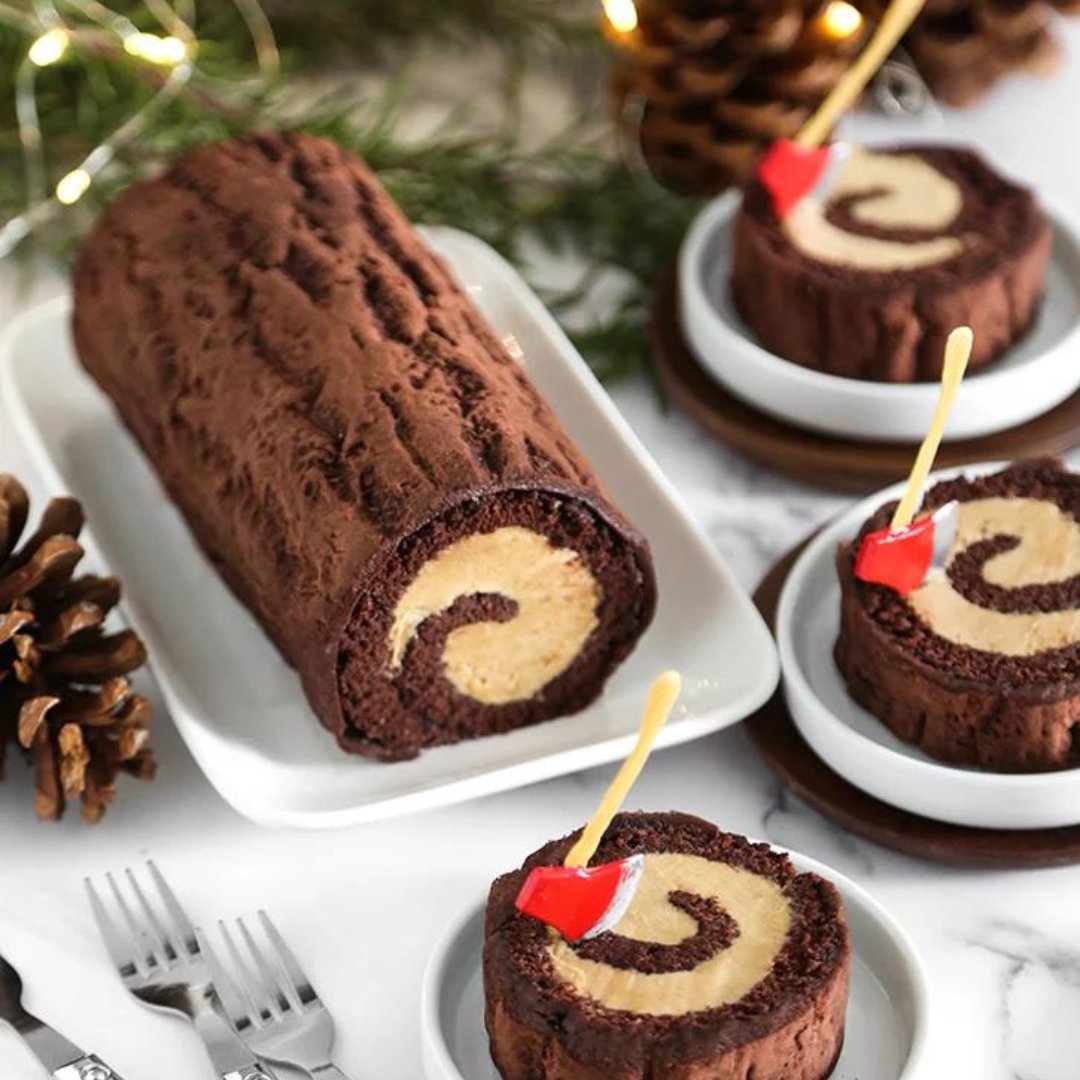 Ring in the new year with a new dessert on the table &amp; try this Yule Log recipe with your favorite Southern Season coffee! It'll be a hit with your coffee-loving friends and family! Visit Sprinkle Bakes for the full recipe. ☕️