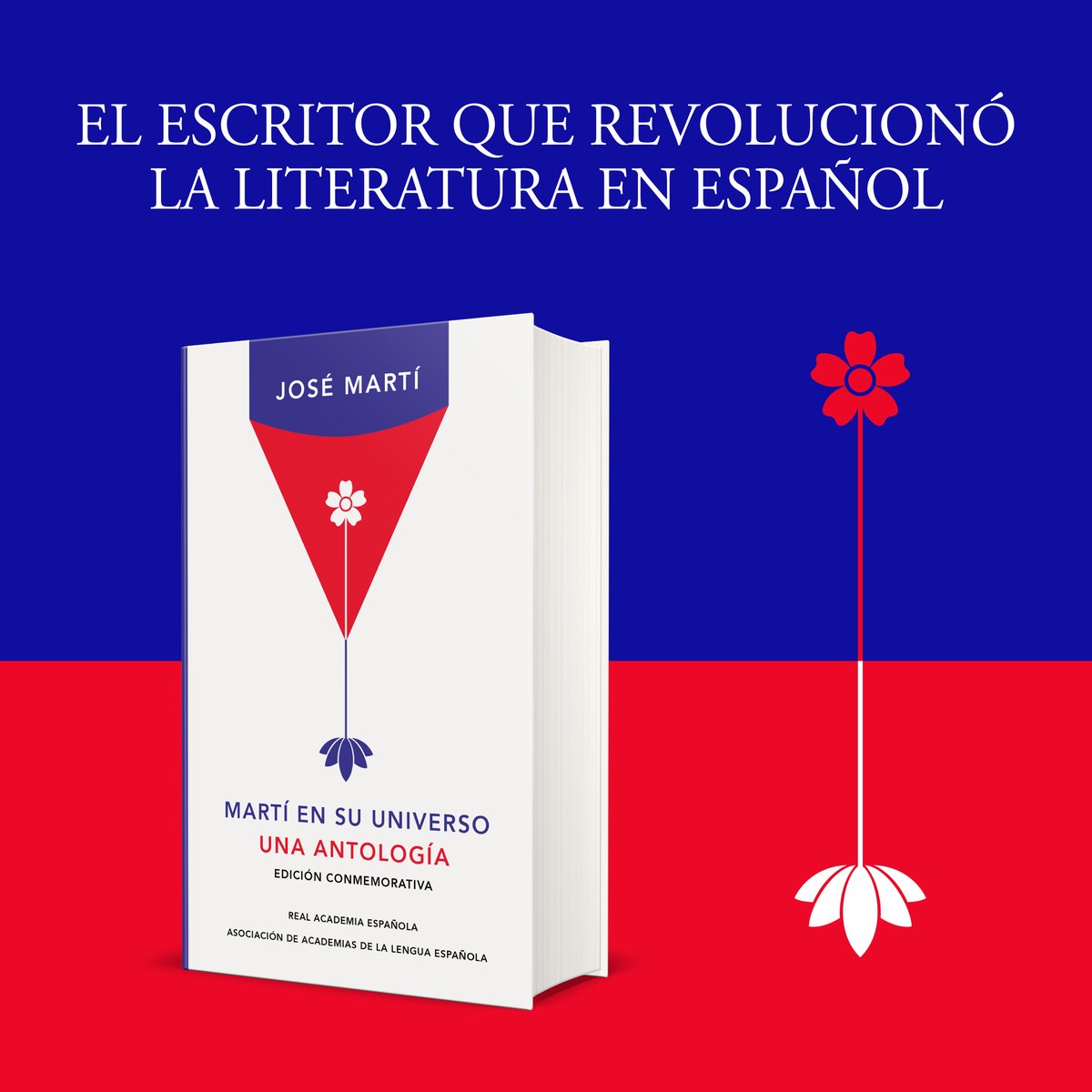 RAEinforma's tweet image. Poeta y político, el cubano José Martí es uno de los escritores latinoamericanos más influyentes de la literatura del siglo XIX. 

«Martí en su universo. Una antología» es la nueva edición conmemorativa de la RAE y la @ASALEinforma con @AlfaguaraES: ow.ly/RkBI50GT6Hs.