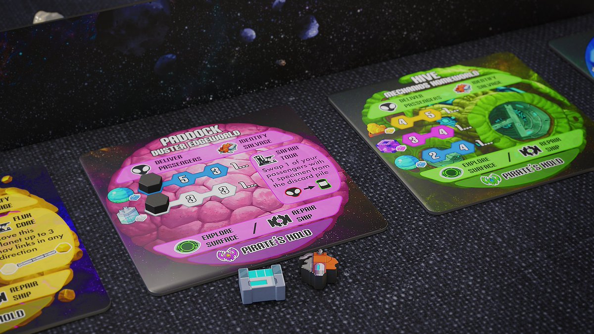dphstudioz's tweet photo. We love making #boardgames at 
@PhaseShiftGames

Here is some new #GraphicDesign and #scifi art renders of our game "Drop Drive". https://t.co/VrA7Z4FT9p