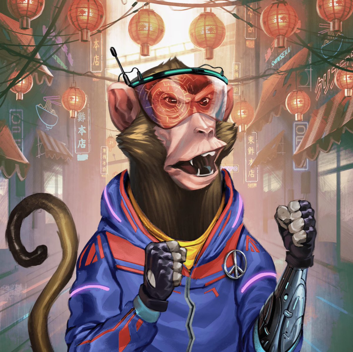 Monkey say? 
Monkey doing some stuff on the Chinatown !🚀🔥
FREE MINTING LIVE on survivewilds.com 🚨