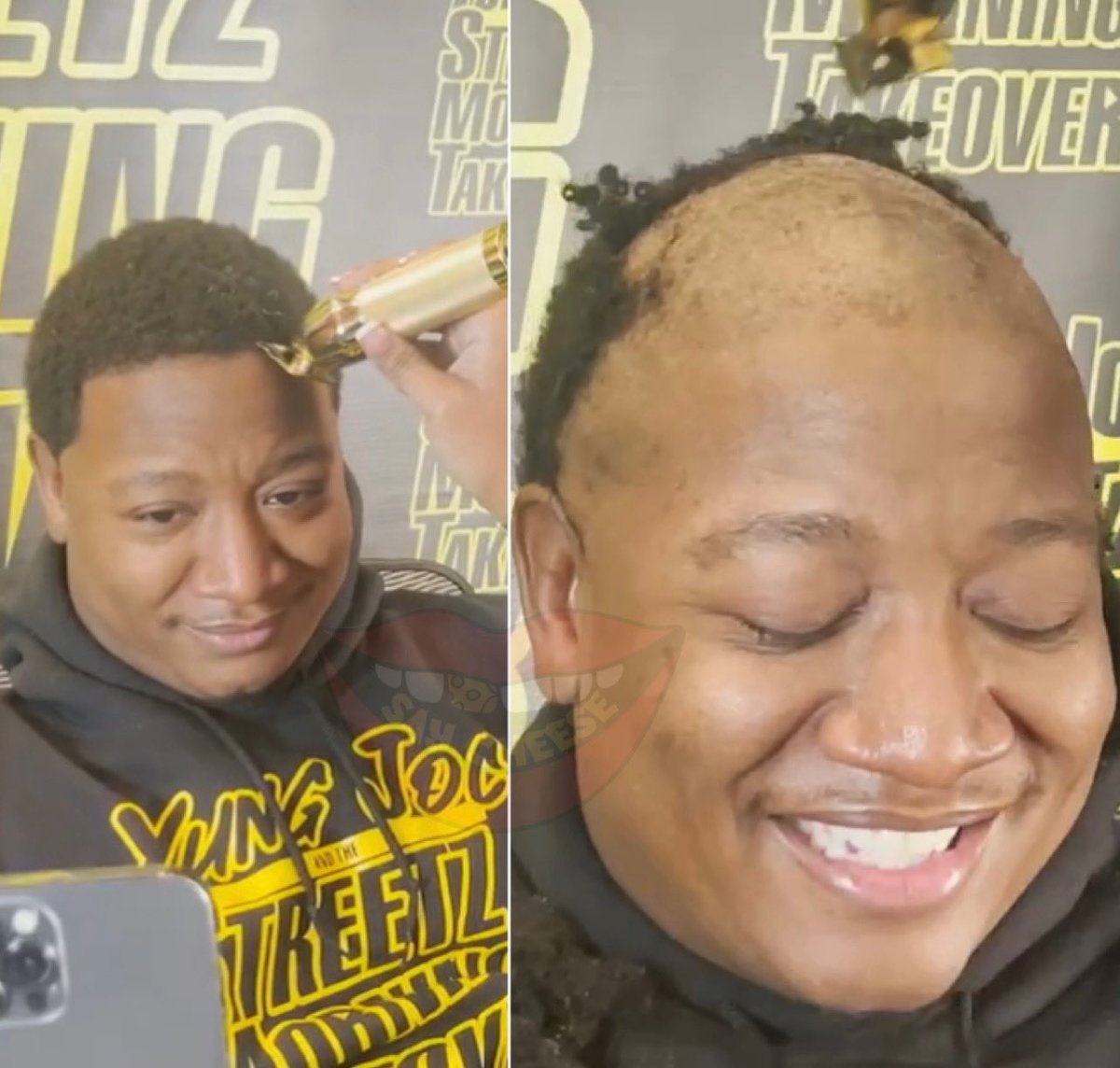 SaycheeseDGTL's tweet photo. Yung Joc shaves his head after announcing in a VladTV interview that he would do it if Tory Lanez was found guilty https://t.co/3IIrAMkLXr