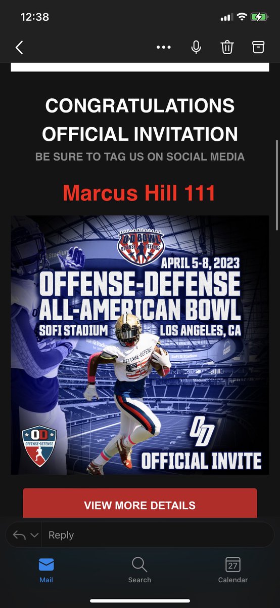 Extremely grateful to receive an invite to play in the O-D All American Bowl! <a href="/ODFootballCamps/">Offense-Defense Football</a> <a href="/ODFBall/">Offense🏈Defense</a> <a href="/The_Coach_Hart/">JOLIET CENTRAL STEELMEN FOOTBALL, Coach Hart</a>   <a href="/247Sports/">247Sports</a> <a href="/NIU_Football/">NIU Football</a> <a href="/JolietCentralAD/">Joliet Central Athletics</a> <a href="/ncsa/">NCSA College Recruiting</a>