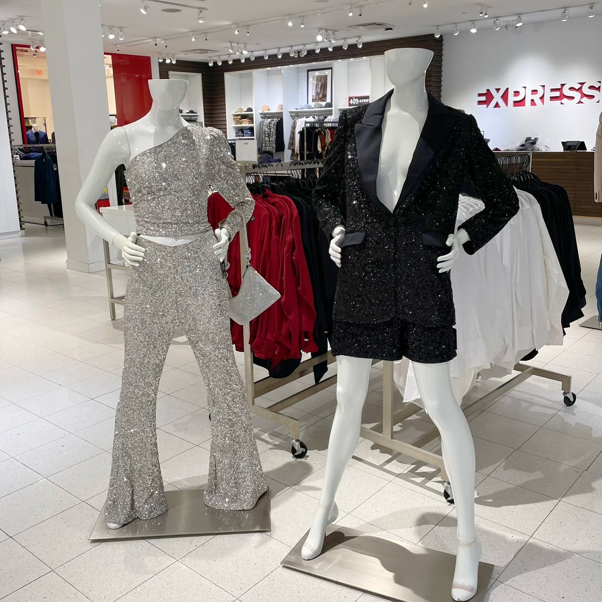 The countdown to NYE starts now! Hurry into Express for styles that will make you shine.✨ #Kennsaw #Towncenteratcobb #NYE