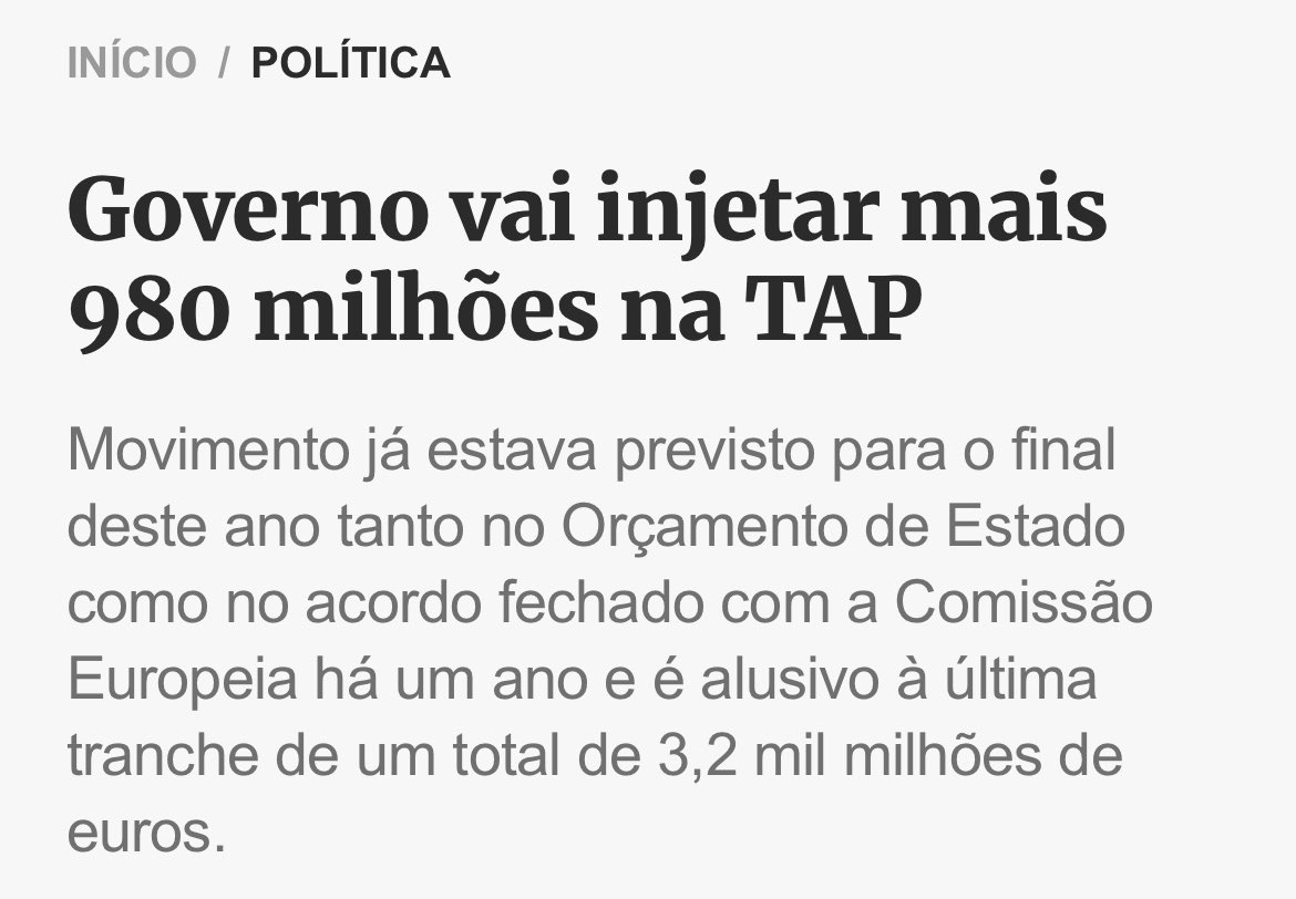 123Gasp's tweet photo. Nunca deixem esquecer que este governo nacionalizou a TAP com a promessa de que não iriam injetar “mais um euro” dos nossos impostos. 

Já lá vão 3,2 mil milhões de euros. Revoltem-se. https://t.co/69j9K37hd4