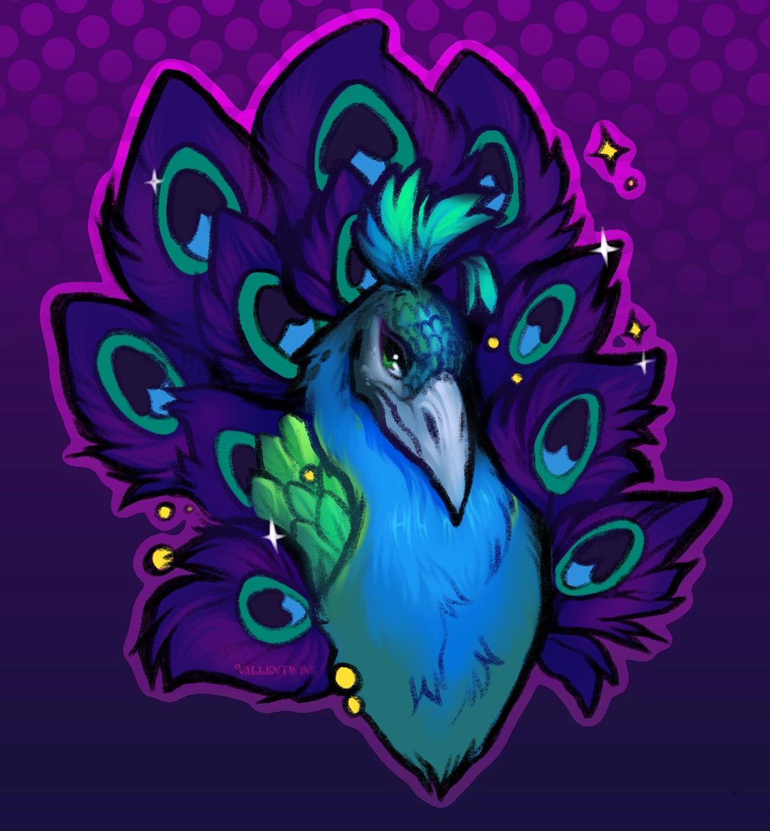 Vallentwine's tweet photo. 🦚 Peacock Study 🦚
Did a little peacock study while on the plane! I personally like this one the most but which color palette do you guys like the most? I’ve been loving this lineart pen! It’s been a while huh!! I’m trying to get back more on Twitter tho.. https://t.co/3LS2o7MCNd