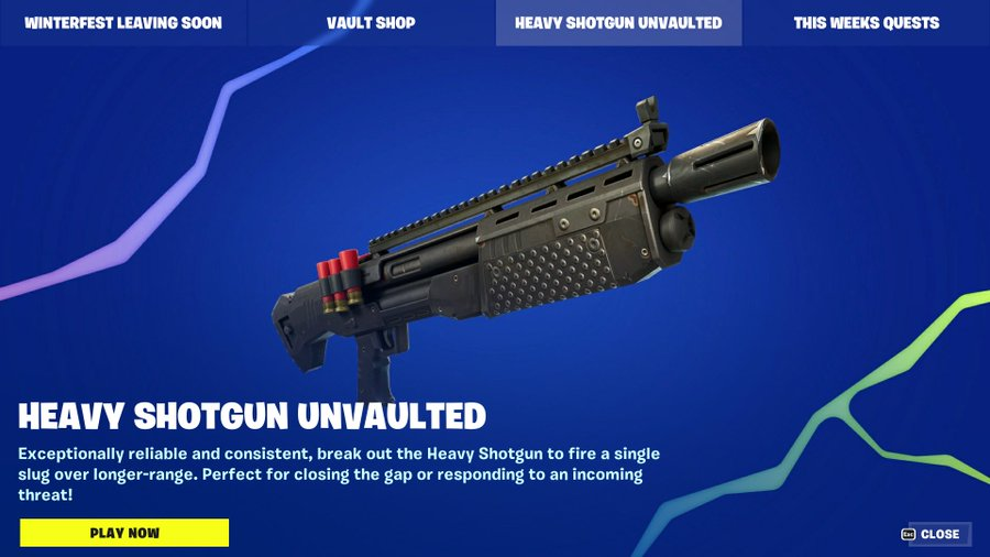 FortniteGamerNe's tweet photo. The Heavy Shotgun Is Now Unvaulted! https://t.co/jNVOmmmPoT