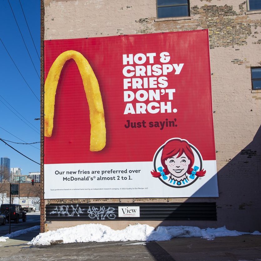 mADcampaigns's tweet photo. Soggy 🍟 🍌 👀

@Wendys 

Agency: @SaatchiX 
Copy: @DanielSawtelle 

#wendys #McDonalds https://t.co/nrAnf1fqt8