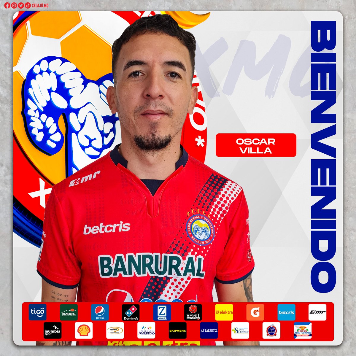 Xelaju_Oficial's tweet photo. 🔝 ¡Bienvenido a Xelajú MC!

Presentamos al nuevo jugador del plantel de #XelajúMC para jugar el resto de la temporada 2022-2023:

⚽️ Óscar Rai Villa 🇲🇽

🐑💪🏼💙❤👍🏼😄

#Superchivos2023
#PuroChivo
#VamosChivos
#Quetzaltenango
#Futbol https://t.co/cEO1IWASAj