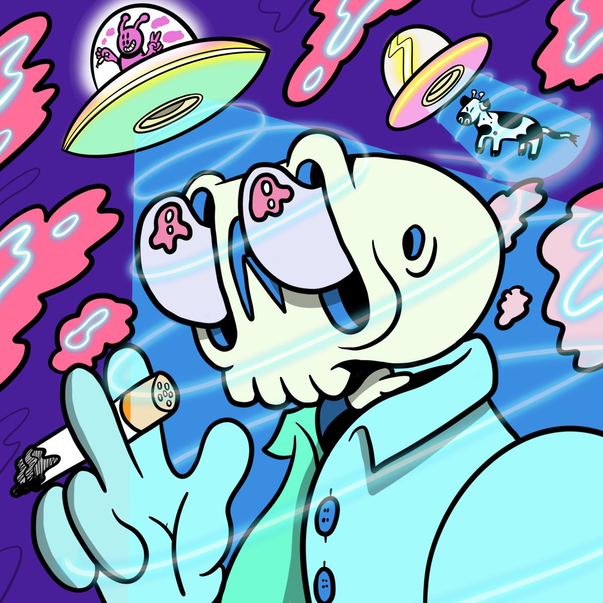 Smoking Skulls: A thread on what makes us different than your average NFT collection. 

opensea.io/collection/smo…