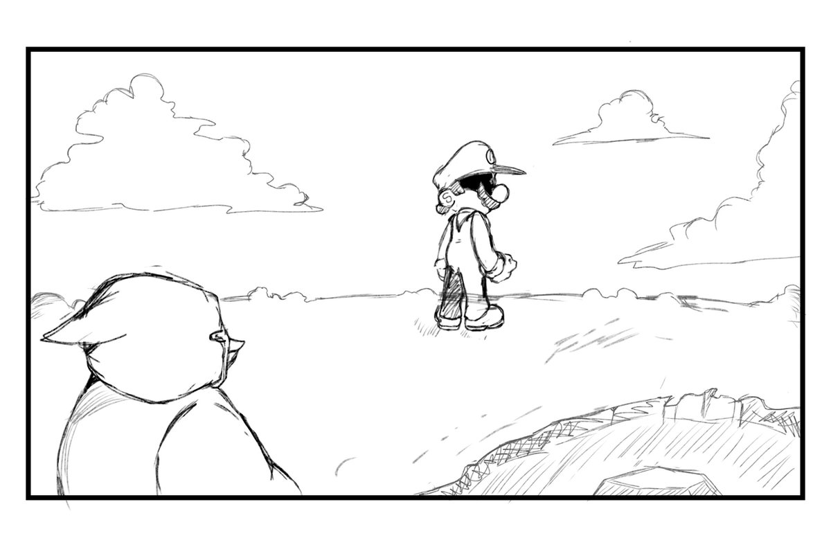 _SourButter_'s tweet photo. DID SOME CONCEPT ART OF MY IDEA OF WHAT HAPPENS IN MARIO MIX FROSTBITE!! AND BECAUSE I WANTED TO LEARN HOW TO DRAW MARIO MORE >:D !! https://t.co/E9eogPYqFQ