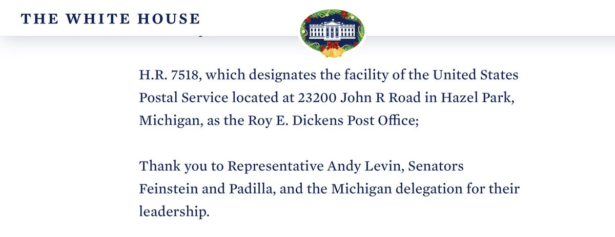 Unbelievably honored @POTUS @JoeBiden just signed a bill honoring my Dad into law!! ❤️💙 Thank You @RepAndyLevin @Andy_Levin !!!