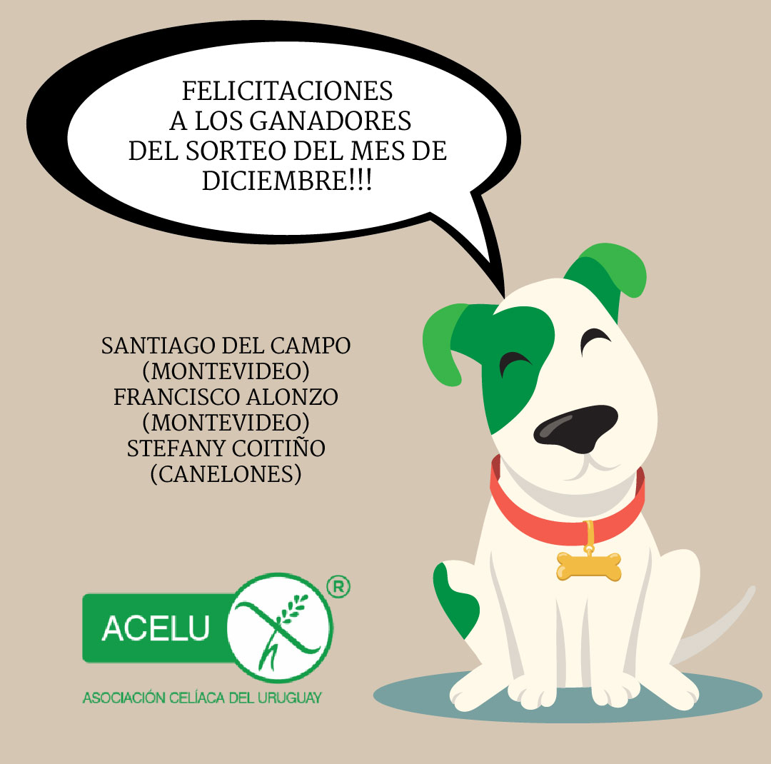Este diciembre, seguimos regalando! 🎁🎁🎁

Felicitamos a los 3 ganadores del 2º.Sorteo Socios ACELU del mes de diciembre!! 

Les estaremos contactando para coordinar la entrega del Box Sorpresa ACELU.

Buen miércoles para tod@s! 😎

#acelu #libredegluten #celiacos #cooperación