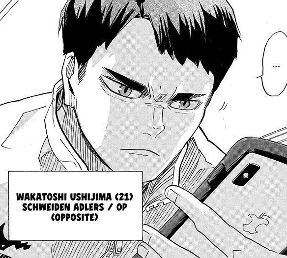 Today’s (only) pathetic man of the day is Ushijima Wakatoshi from Haikyuu!

I hope you all had a wonderful holiday!