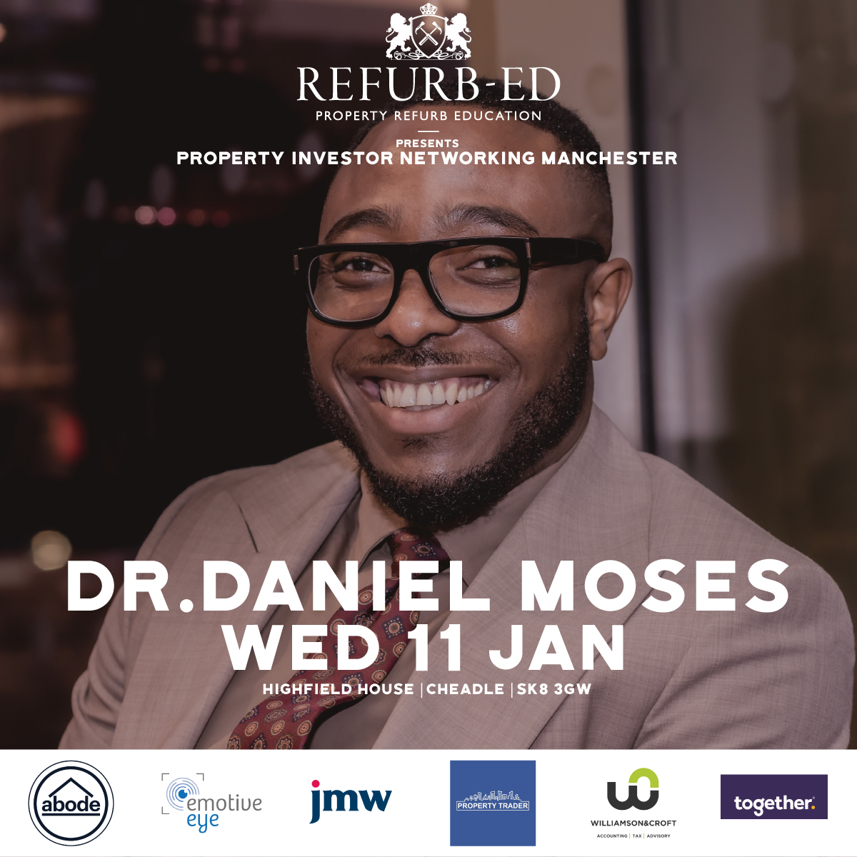 Refurb_Ed's tweet photo. Our first event of 2023! Wednesday the 11th of January! π
Keynote Speaker Dr Daniel Moses
#proprefurbed #hmoinvestment #interiordesign #properties #property #propertydeveloper #propertybrothers #propertydevelopers #propertydevelopment #propertyentrepreneur #propertyinvestment https://t.co/hquRubP2Qg