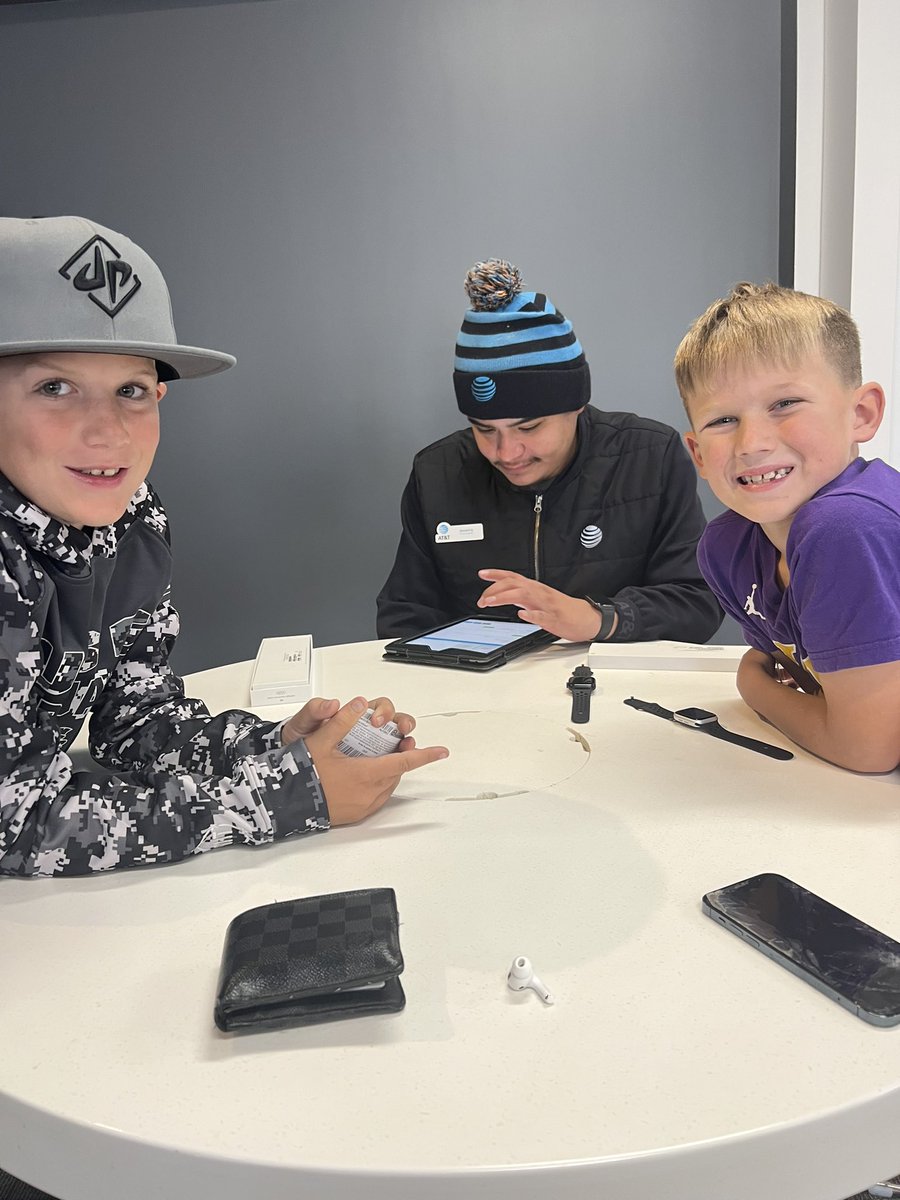 New watches from Santa… Excited to join the AT&amp;T family since it is where daddy works!