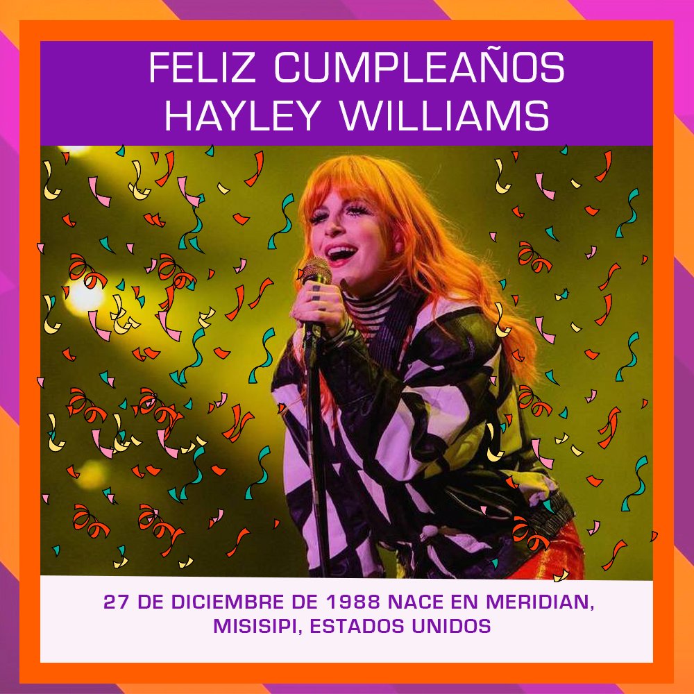 fmhit99's tweet photo. Cantante, compositora, música y empresaria estadounidense, conocida por ser la vocalista, principal compositora y teclista de la banda de rock Paramore.
#UnDíaComoHoy #FmHit #Curiosidades #Música #Paramore https://t.co/wK7IUVvcmM