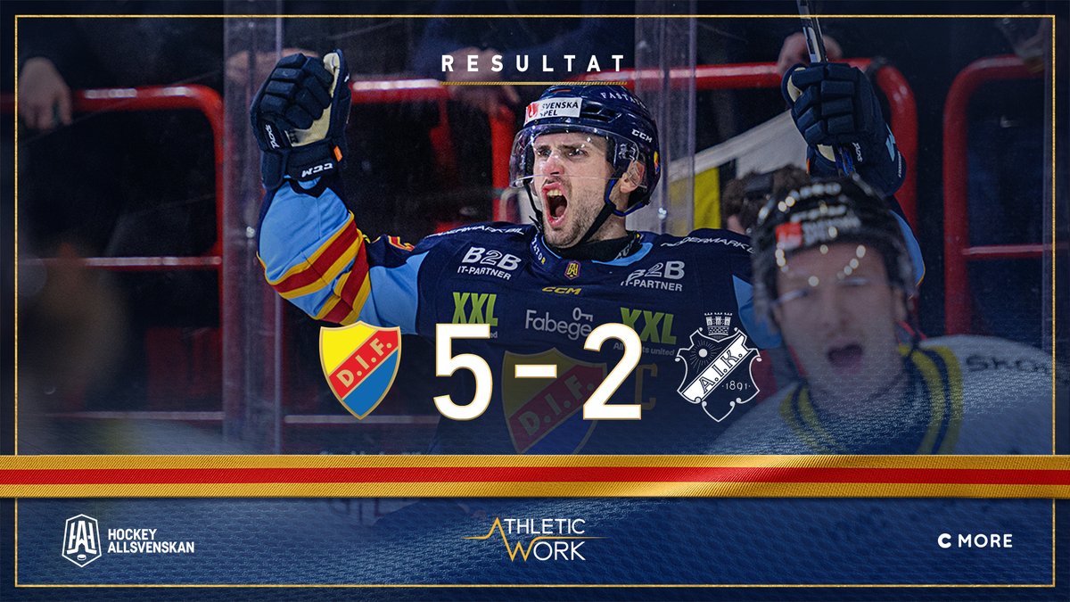 DIFHockeyse's tweet photo. #DIFAIK | Resultat

Åh en sådan härlig dag! Djurgår’n vinner hemmaderbyt i ett slutsålt Avicii Arena med 5-2 efter mål av Kevin Karlsson, Marcus Krüger, Wiktor Nilsson, Olle Liss och Daniel Brodin.

💛❤️💙
#DIFHockey #AlltidOavsett https://t.co/QnCukpiIDc