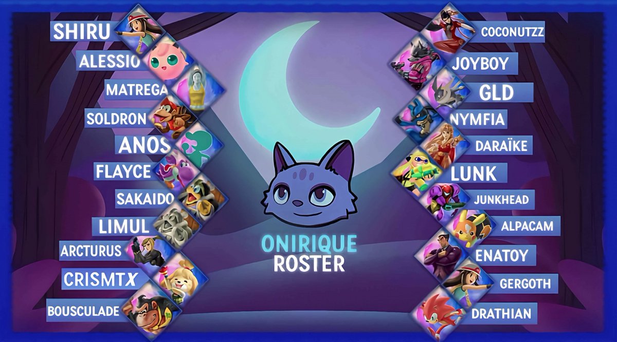 Team_Onirique's tweet photo. [#ROSTER☄️]
On s'est dit que pour cette nouvelle année qui arrive, nous allons faire une petite mise à jour ! 🔥

Nous vous présentons l'équipe Onirique au grand complet, que la victoire soit à leur côté !⚔️

Merci à @Jarl_Sol pour le visuel !🖌️

#LetsGoONI 💫 https://t.co/2uCltoZ6HA