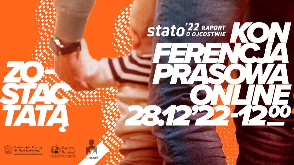 darekcupial's tweet photo. Prezentacja nowego raportu z badań #Ojcostwo #STATO22 #ThinkTankTatoNet już 28.12.2022 (środa), godz.12:00-13:30 Wydarzenie hybrydowe transmitowane online poprzez kanały YouTube i Facebook ➡️https://t.co/P3A1fAE8JU https://t.co/4bOEE9gXL4