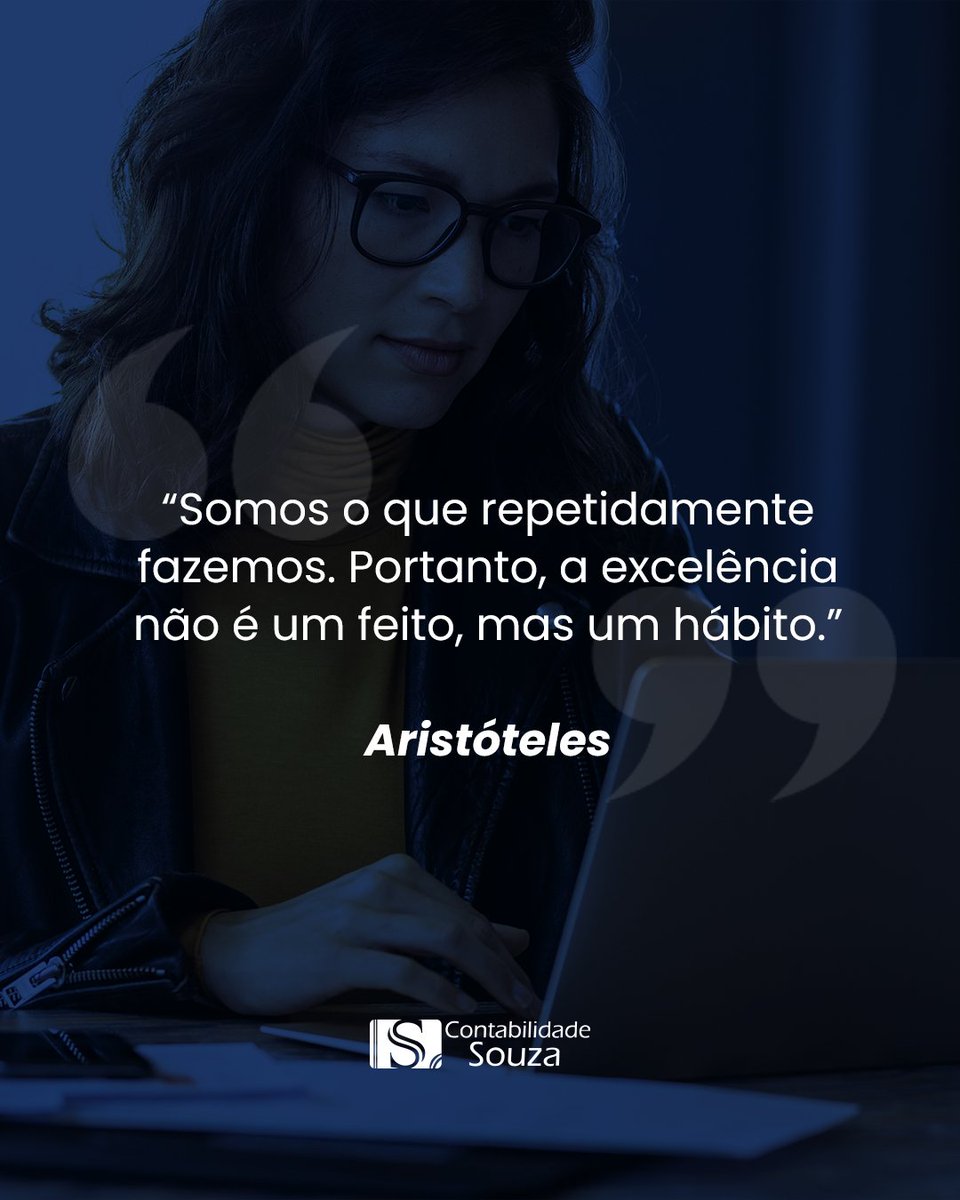 ContabilSouza's tweet photo. Nenhum conquista na vida acontece de forma aleatória. Só através da persistência conseguimos alcançar os nossos objetivos.

#contabilidadesouza #contabilidade #frase #motivacional https://t.co/kiR7VsLjZI