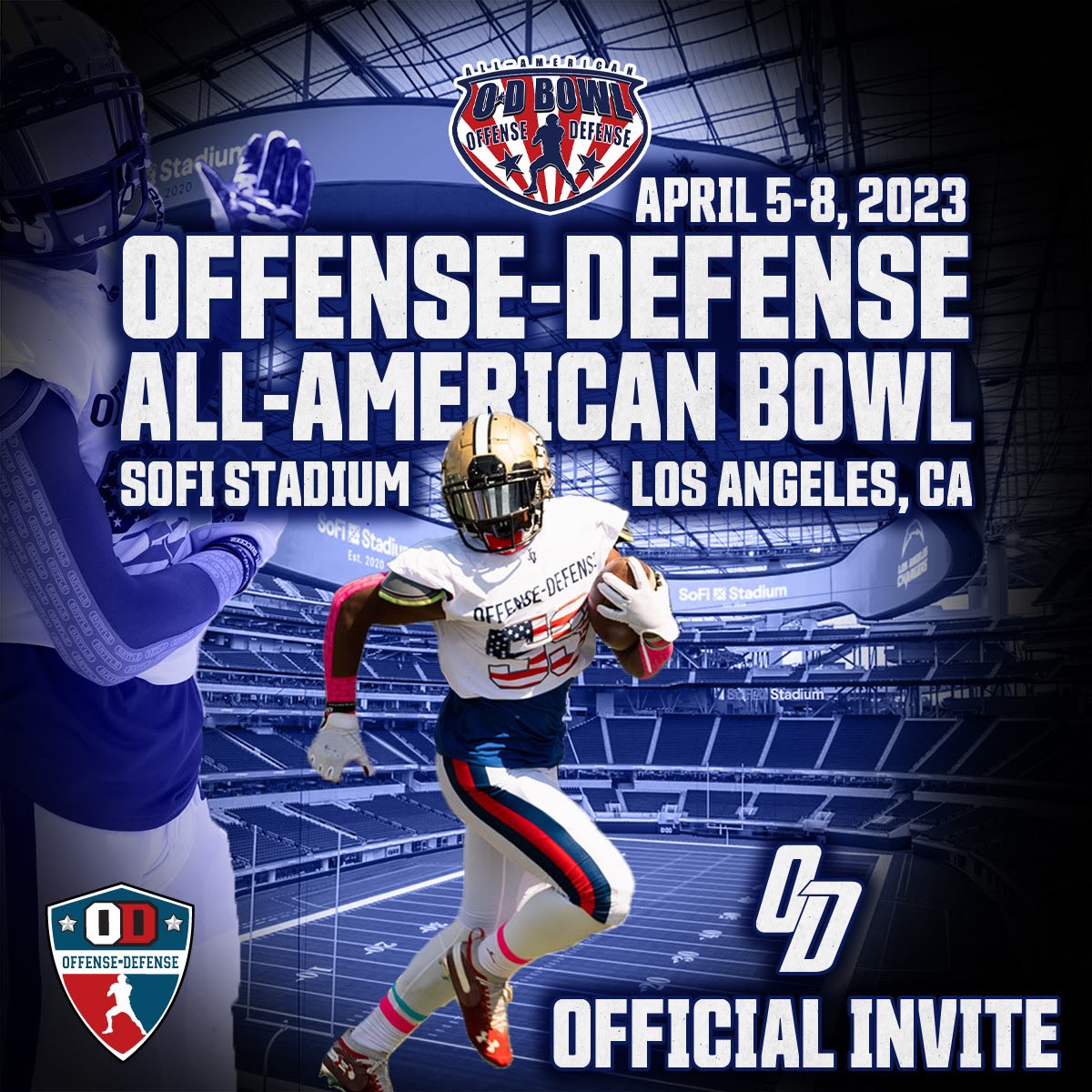AlexisManzo_'s tweet photo. Thank you @ODFootballCamps for the invite to the OFFENSE-DEFENSE ALL-AMERICAN BOWL. https://t.co/fJQQ29YqMJ