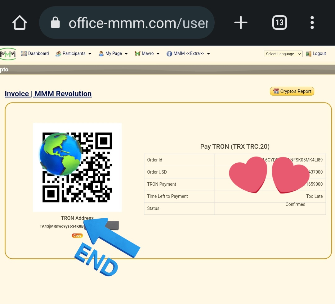 mmmextra's tweet image. 3/4, you can send crypto #TRX or etc to QR/wallet

#MMMrevolution #mmmrusia #proviedhelp #cryptocurrency #TRX #BNB #USDTether