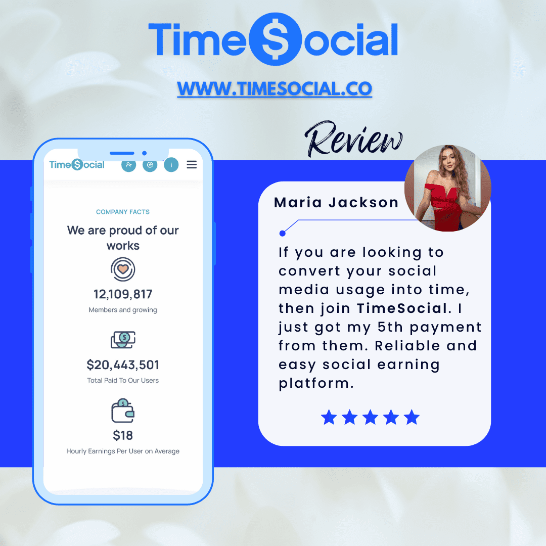 KRC1622's tweet photo. https://t.co/NsWVsDqji9                                                         With TimeSocial earn $ daily. Turn your time into money. You get paid for app reviews, voicing your opinion &amp; using social media. Signup now for a $45 bonus! #timeismoney #makemoneyonline https://t.co/AW4wN8dEep