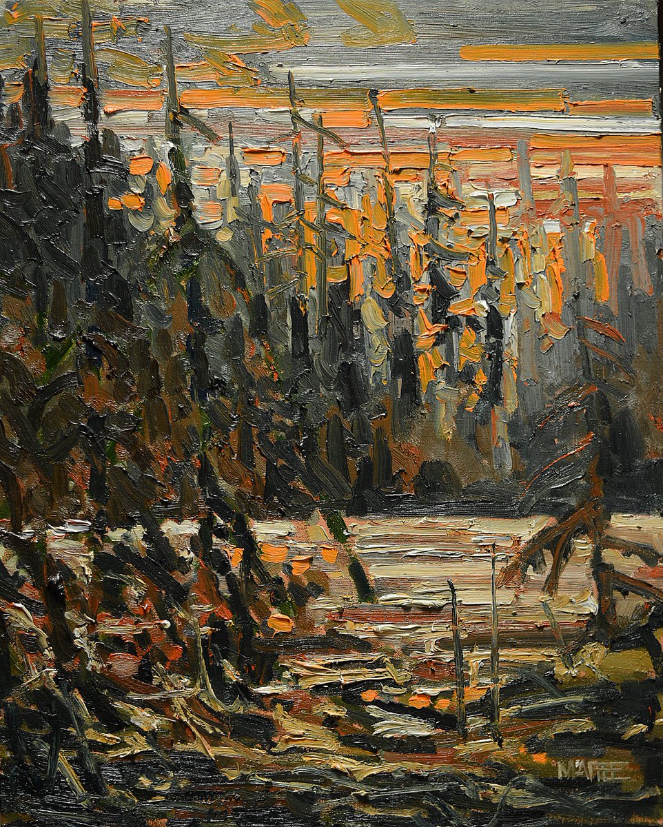 robertmcaffee's tweet photo. A Campers Moment                  20”x16” oil on canvas   Currently available https://t.co/fcRGoxDY4B