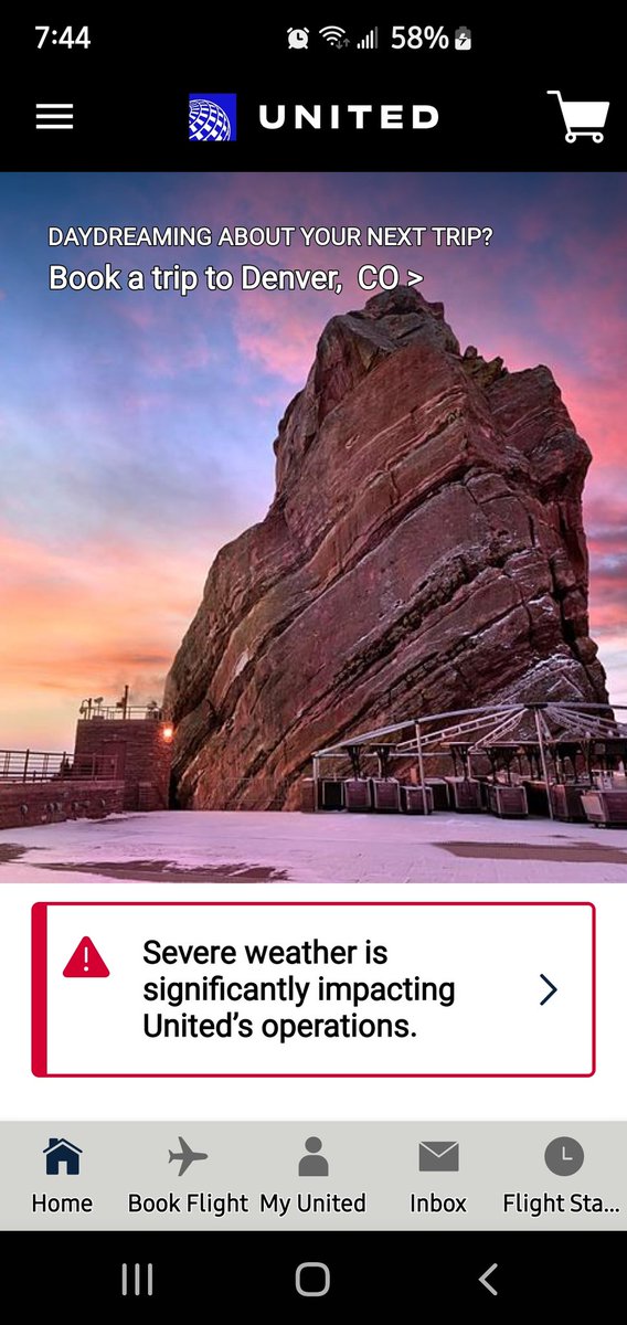 Trust me where we're at there's  no weather crap its cold but thats it <a href="/SouthwestAir/">Southwest Airlines</a> stranded us in st luis ..no hotel or food