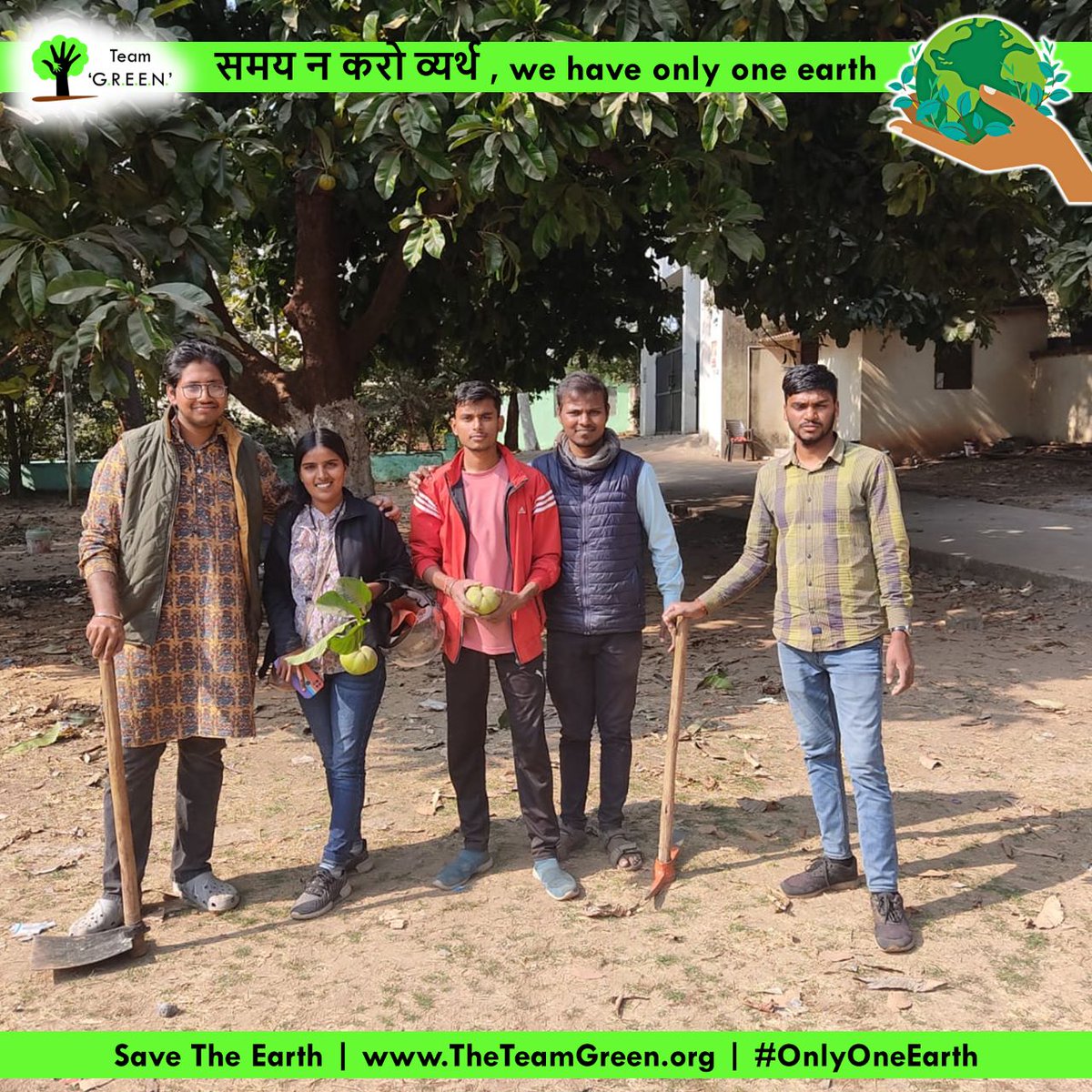 TweetTeamGREEN's tweet photo. On the occasion of Christmas and last Sunday of the Year, We visited Ramlakhan College Kokar. With our volunteers. For #SignatureSundayDrive
And planted 5 Saplings🌱
Go green join us!
#caredriver
#gogreenjoinus🌱 
#gogreenbeforethegreengoes
#savetrees 
#savewildlife 
#earthhour https://t.co/aJEkdFwMgC