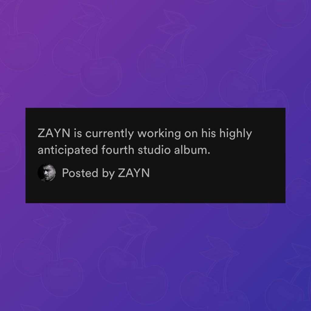 PopBase's tweet photo. 🚨 Zayn Malik is working on his fourth studio album. https://t.co/vHt1SeRJ2W
