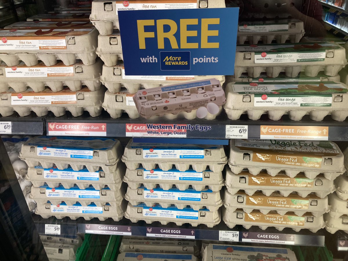 scott_pm's tweet image. Such a small change but big difference good job @saveonfoods for labelling the different types of eggs and what they mean!
