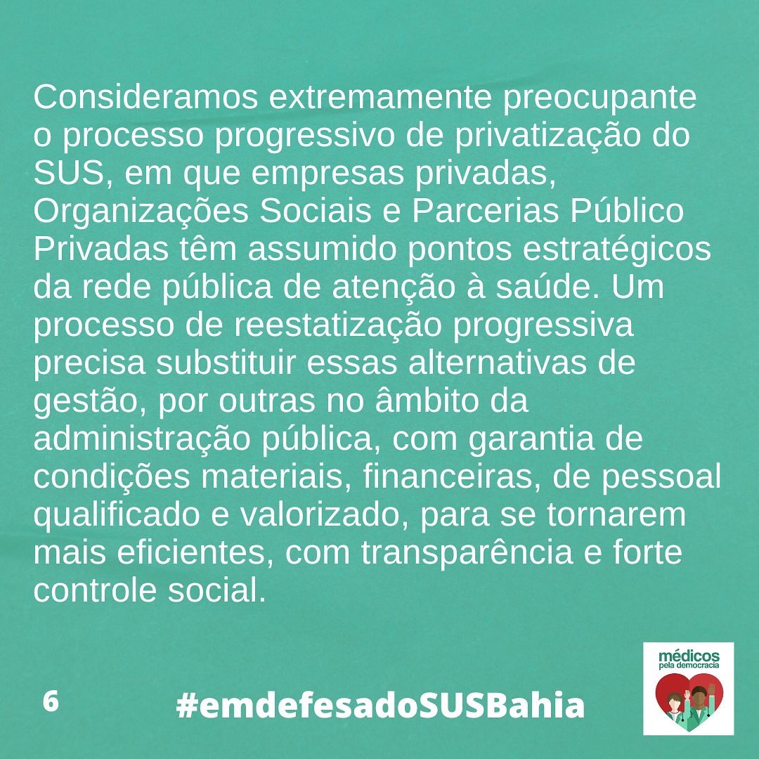MedicosPela's tweet photo. #emdefesadoSUSBahia https://t.co/rDgzNqYE2f