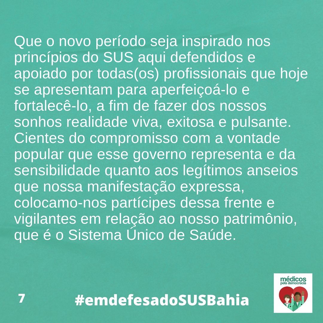 MedicosPela's tweet photo. #emdefesadoSUSBahia https://t.co/ayMV1q3HuI