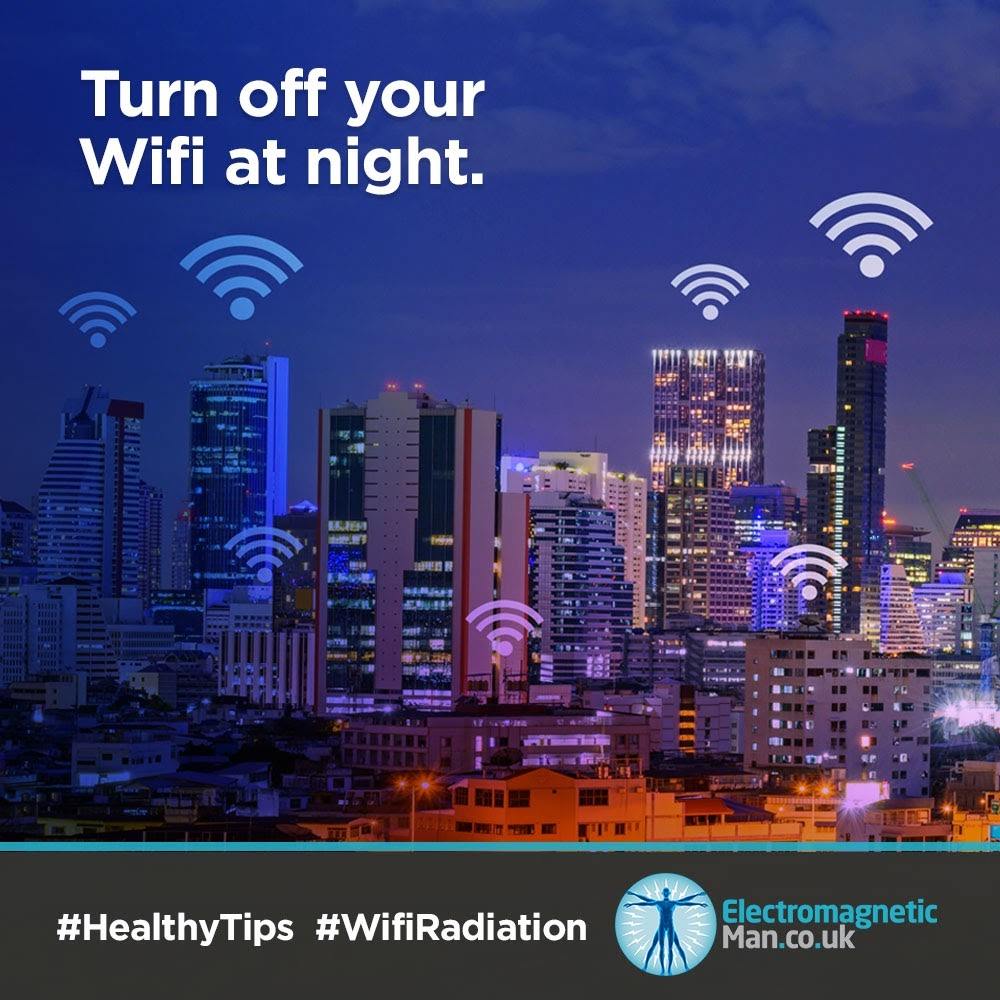 This is one of our favourite #HealthyTips! Turn off your Wifi when you’re not using the internet, especially when you go to bed. Not only will you be more likely to get a better nights sleep, but you'll also be reducing your exposure dramatically. 

#WifiRadiation #EMF