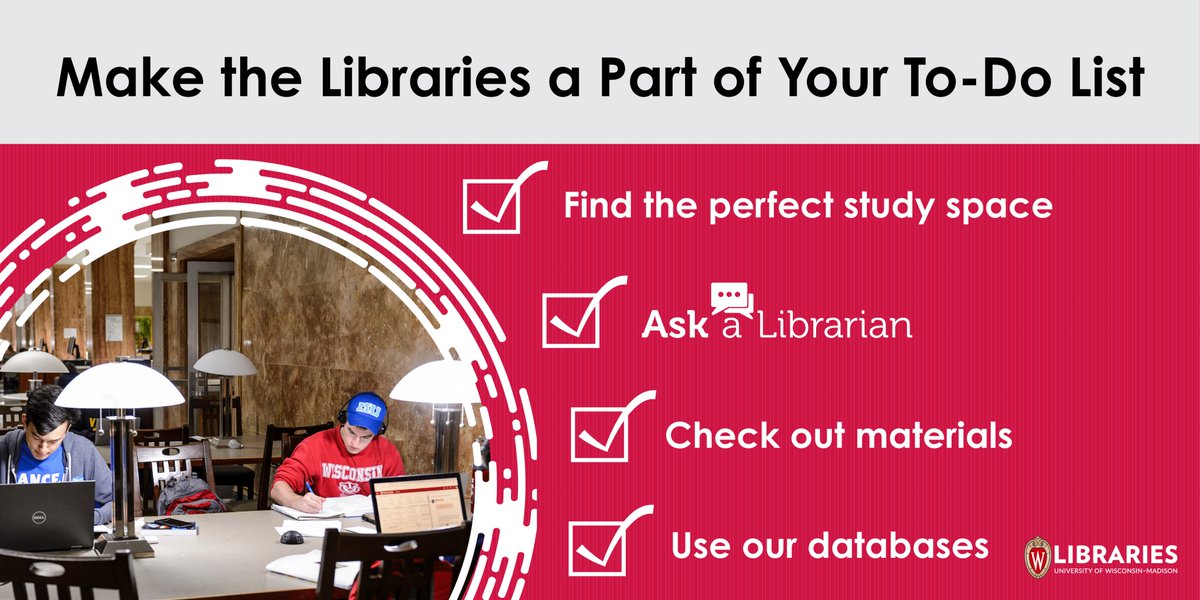 dailycardinal's tweet photo. New semester, new opportunities, same great support team. Remember, You + the @UWMadLibraries = the BEST team. #StudyStrong #sponsored #ad https://t.co/nqkf1b4FEe